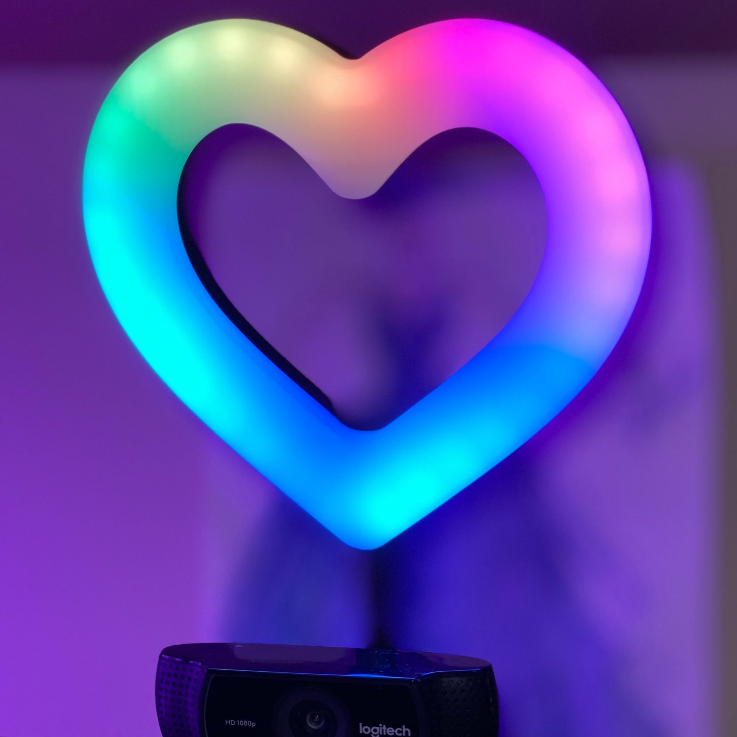 Small Heart Ring Light RGB+ 6"
