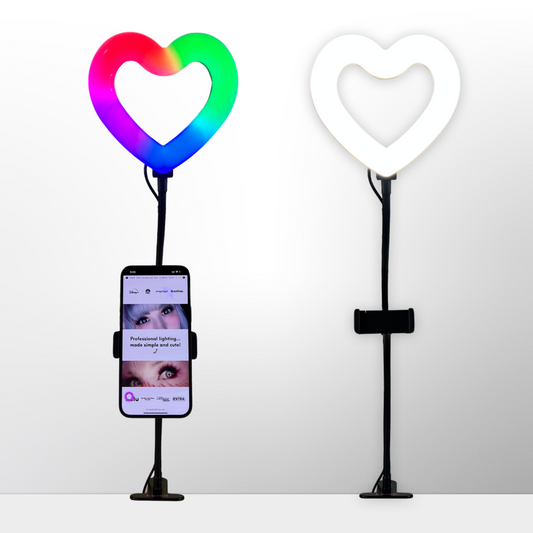 Small Heart Ring Light RGB+ 6"